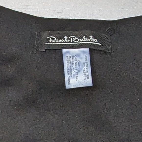 Boho long fringe vest with laser cuts black one size EUC Renato Balestra - Picture 7 of 9